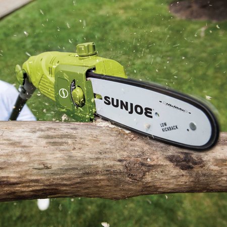 Sun Joe Electric Multi-Angle Pole Chain Saw | 10 inch | 8.0 Amp (Green) SWJ803E